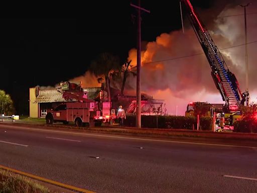 LIVE: Massive fire breaks out at Cody's Original Roadhouse in Tampa