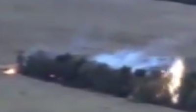 Ukraine appears to have developed a drone that spews fire from above, per dramatic video