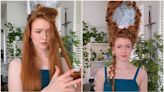 Artist recreates Bridgerton's Queen Charlotte swan wig using own hair. Internet in awe