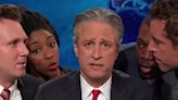 Jon Stewart calls suspension of UK candidate for liking one of his sketches ‘dumbest thing since Boris Johnson’
