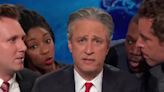 Jon Stewart calls rejection of UK candidate for liking one of his sketches ‘dumbest thing since Boris Johnson’