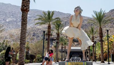 Tras el escándalo, trasladarán la gigantesca estatua de Marilyn Monroe en Palm Springs