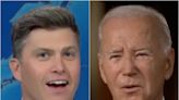 Joe Biden mocked by SNL’s Colin Jost for ‘strong warning’ over Israel-Hamas conflict