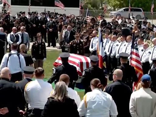 Graveside services underway for Santaquin police Sgt. Bill Hooser