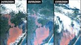 Imagens de satélite mostram avanço das águas do Guaíba sobre a Lagoa dos Patos e alta do nível preocupa