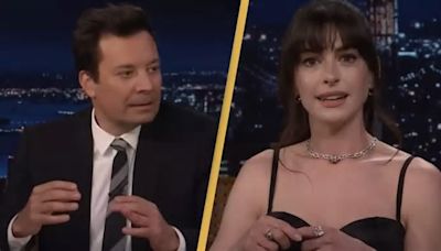 Jimmy Fallon praised for quick-thinking response after Anne Hathaway interview took an uncomfortable turn