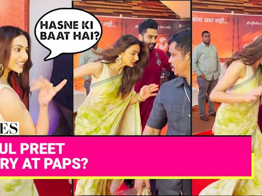 Actress Rakul Preet Singh Almost Takes a Tumble at Dharmaveer 2 Trailer Launch; Asks, 'Hasne Ki Baat Hai?'