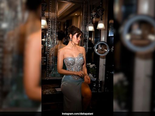 Disha Patani Looked Like She Stepped Straight Out Of A Fairytale In A Strapless Blue Embellished Slit Gown