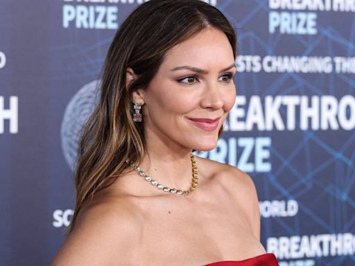 Katharine McPhee Shimmers in Backless Halter Dress During Night Out With Husband David Foster