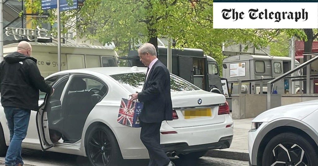 Nigel Farage’s car spotted in disabled parking space for 45 minutes while he did some shopping