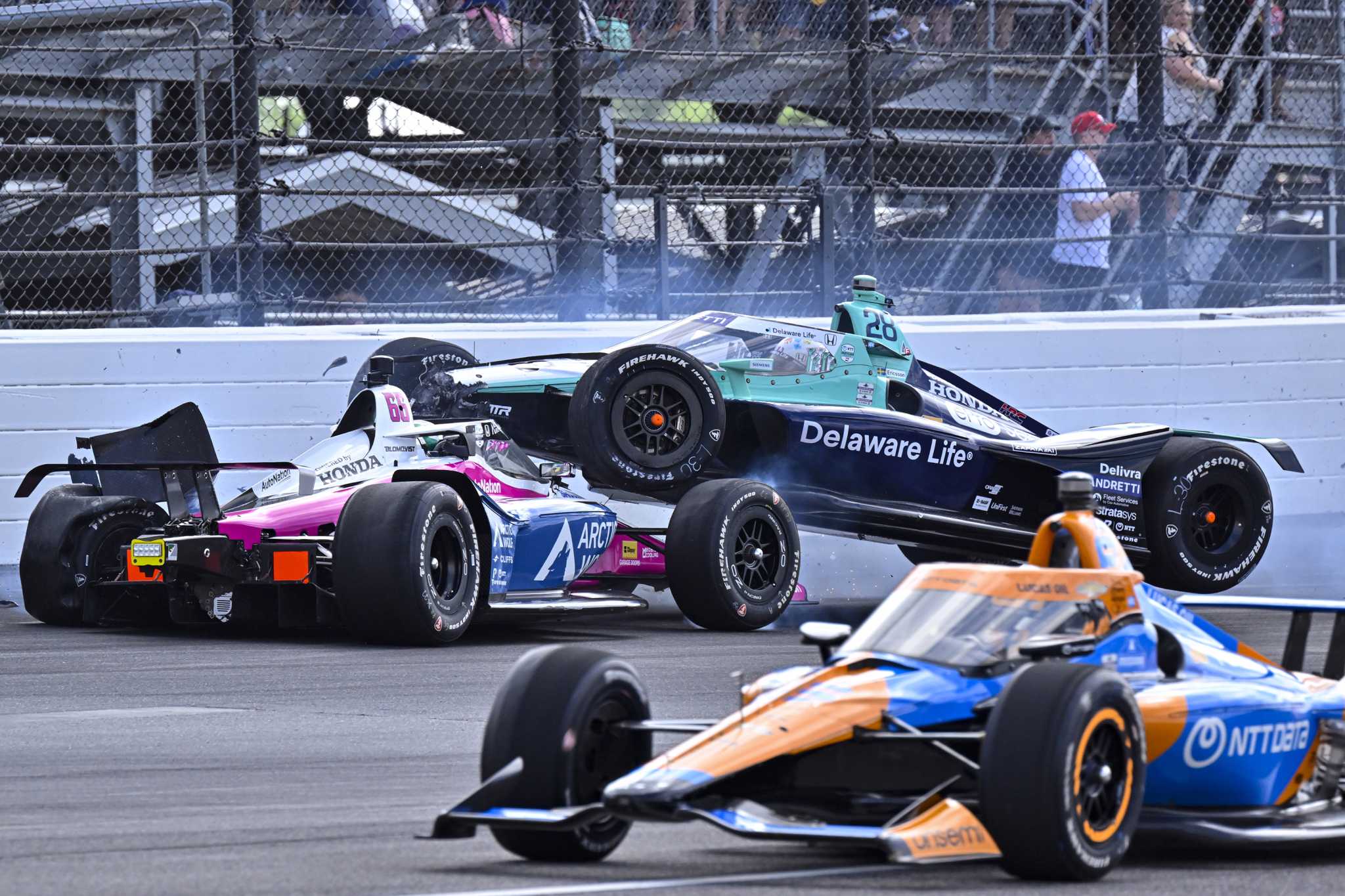 Tom Blomqvist benched for next 2 races following opening lap crash at Indianapolis 500