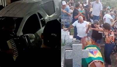 Torcedor do Fortaleza é velado com festa, hino do clube e enterrado com bandeira do Tricolor; assista