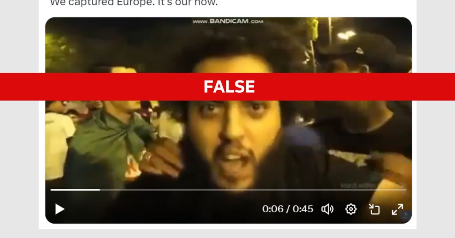 Fact Check: Video does not show immigrant in France threatening to rape white women