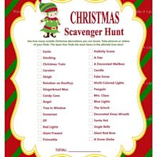 Christmas Scavenger Hunt Printable Christmas Party Game | Etsy