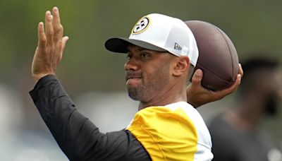 Russell Wilson having 'short-term misery,' held out of first two Steelers practices with calf issue
