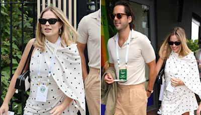 Pregnant Margot Robbie Makes First Public Appearance Since Baby News as She Attends Wimbledon with Tom Ackerley