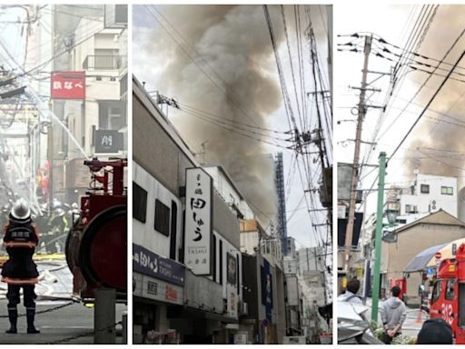 日本旅行熱點北九州市小倉北區大火 波及6幢建築物濃煙滾滾