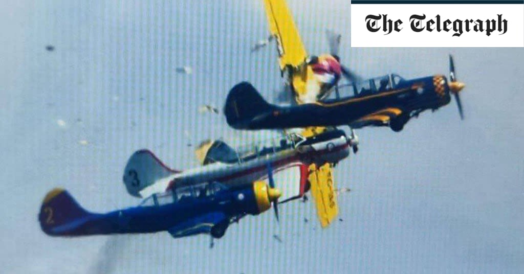 Stunt pilot killed in mid-air collision at airshow
