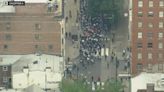 Protesters march to call on banks to divest on Israel's Independence Day in Philadelphia's Center City