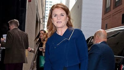 Sarah Ferguson looks sophisticated in navy ensemble as she steps out for Global Citizen Prize Awards in New York