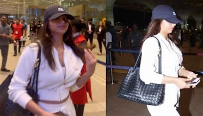 Suhana Khan serves a Gen Z-approved laid-back airport look wearing comfy white co-ord set