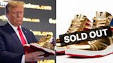 剛被判罰百億！川普推「永不投降」金色鞋 要價1.2萬秒完售