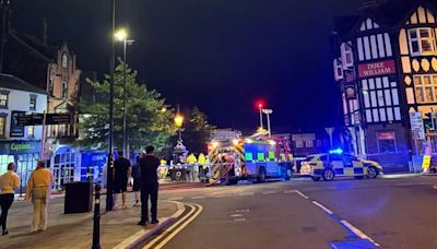 Police, fire crews and paramedics flood Burslem town centre