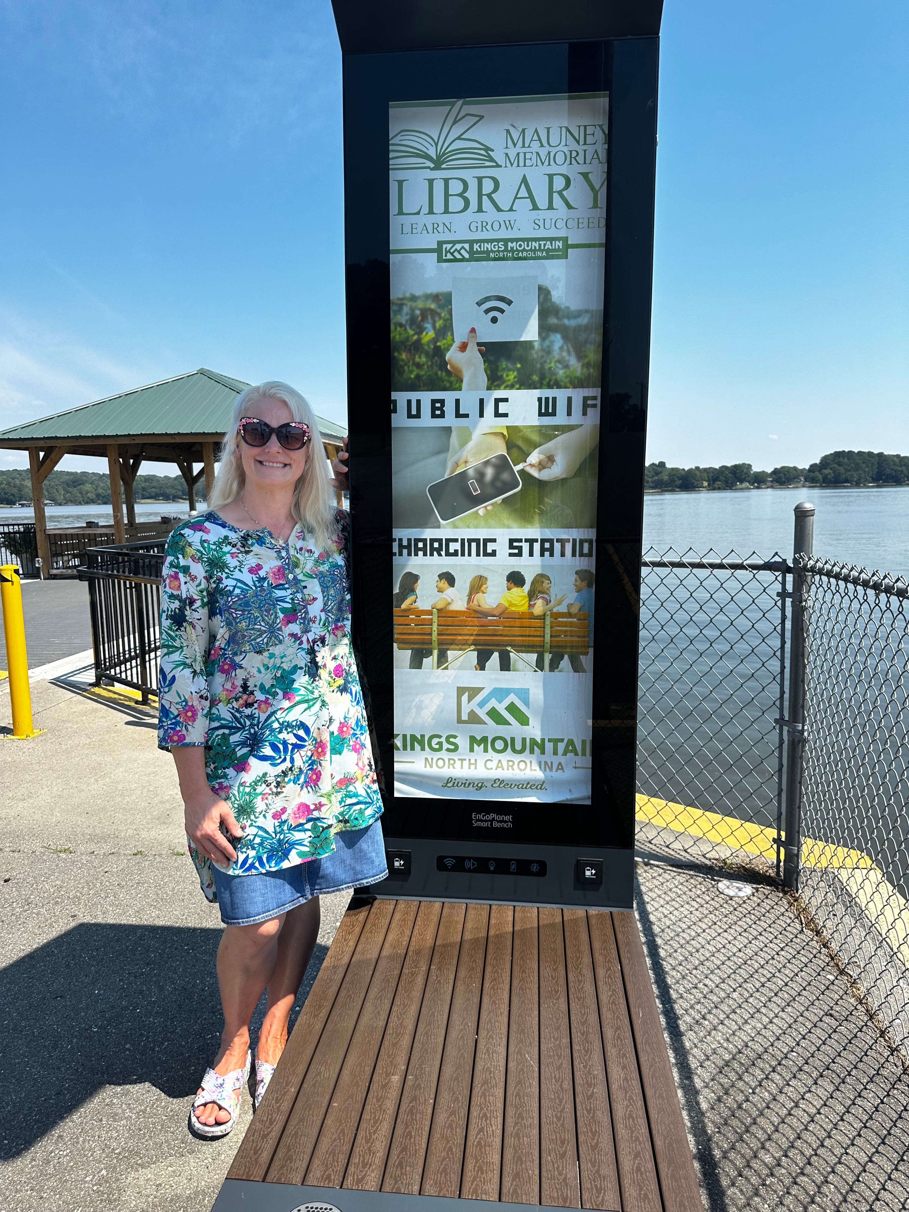 New smart benches increase internet access to Kings Mountain