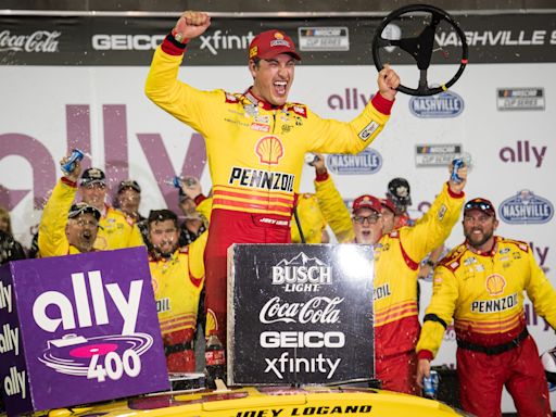 NASCAR recap: Joey Logano wins chaotic Nashville race in five overtimes