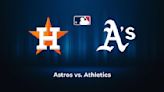 Astros vs. Athletics: Betting Trends, Odds, Records Against the Run Line, Home/Road Splits