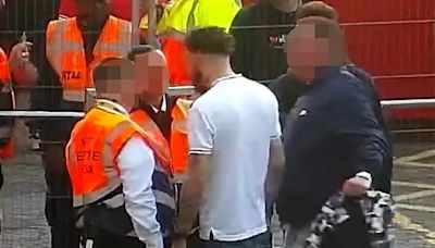 England supporter at Nottingham Forest fan zone attacks man, punches fence and squares up to steward