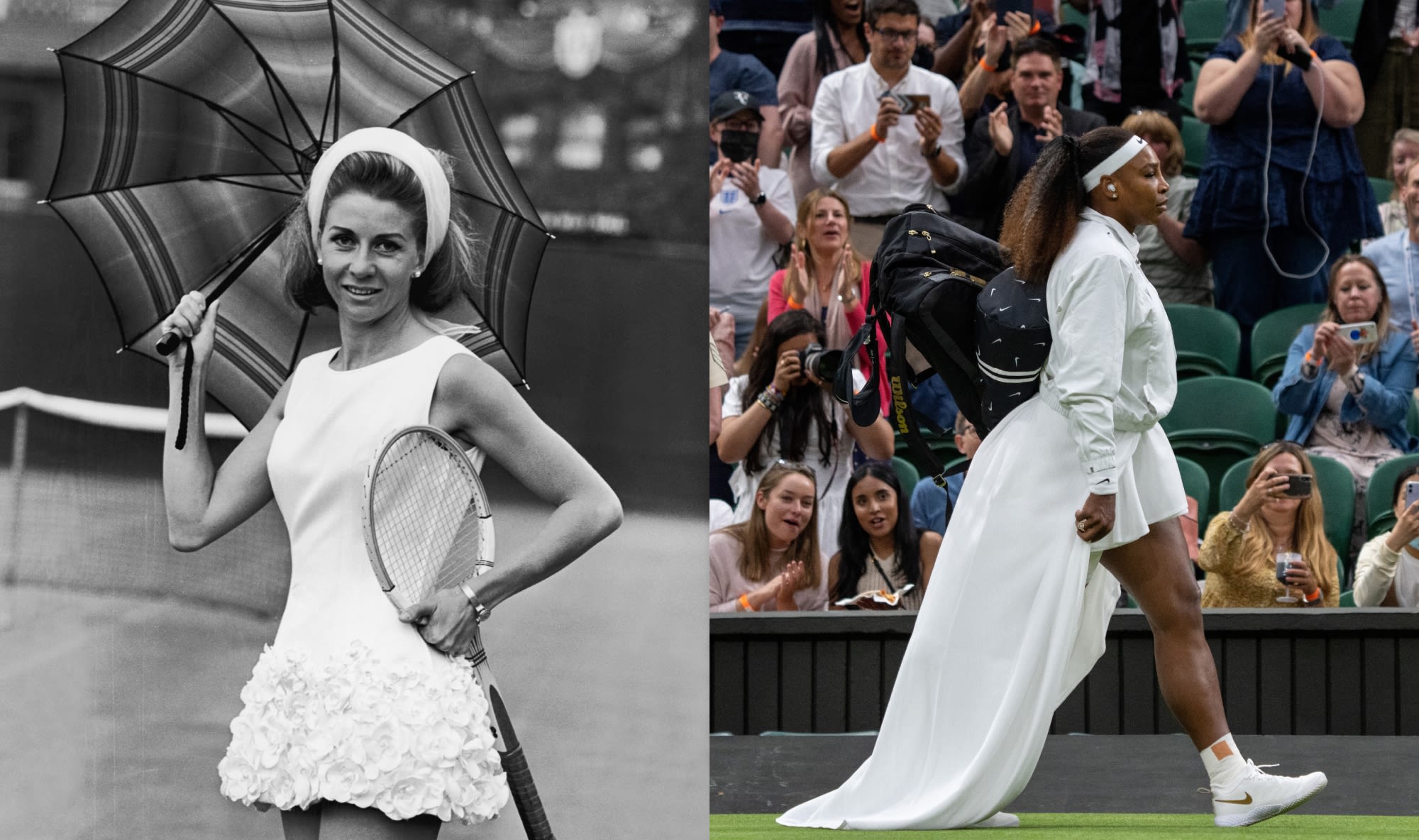 The Evolution of Wimbledon Tennis Kits: Lea Pericoli’s Rose-trimmed Skirt, Serena Williams’ Regal Train and More...