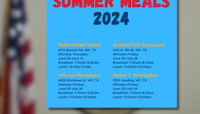 Details on WFISD summer meal program released