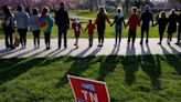 Activists form human chain across Nashville on Covenant school shooting anniversary