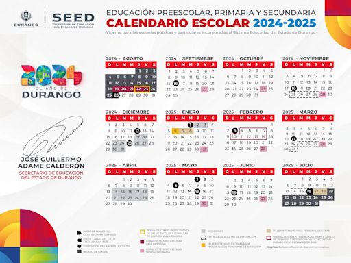 SEED presenta calendario escolar oficial 2024-2025