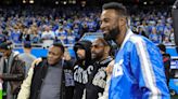 Former Detroit Lions players and celebrity fans show out for first playoff game at Ford Field