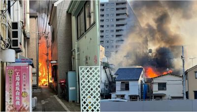 快訊/影/日本橫濱中華街驚傳大火！當局出動39輛消防車灌救