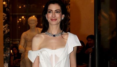 That Sexy, Deconstructed Shirtdress Anne Hathaway Is Wearing? It's Gap