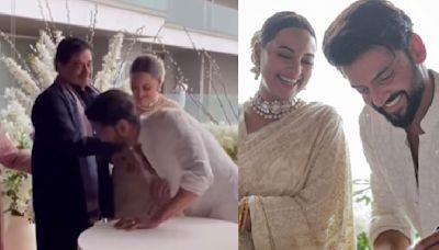 Zaheer Iqbal touches Shatrughan and Poonam Sinha's feet during wedding, video goes viral