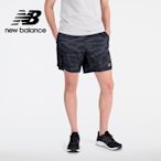 [New Balance]吸濕排汗7吋短褲_男性_花黑色_MS23231BM