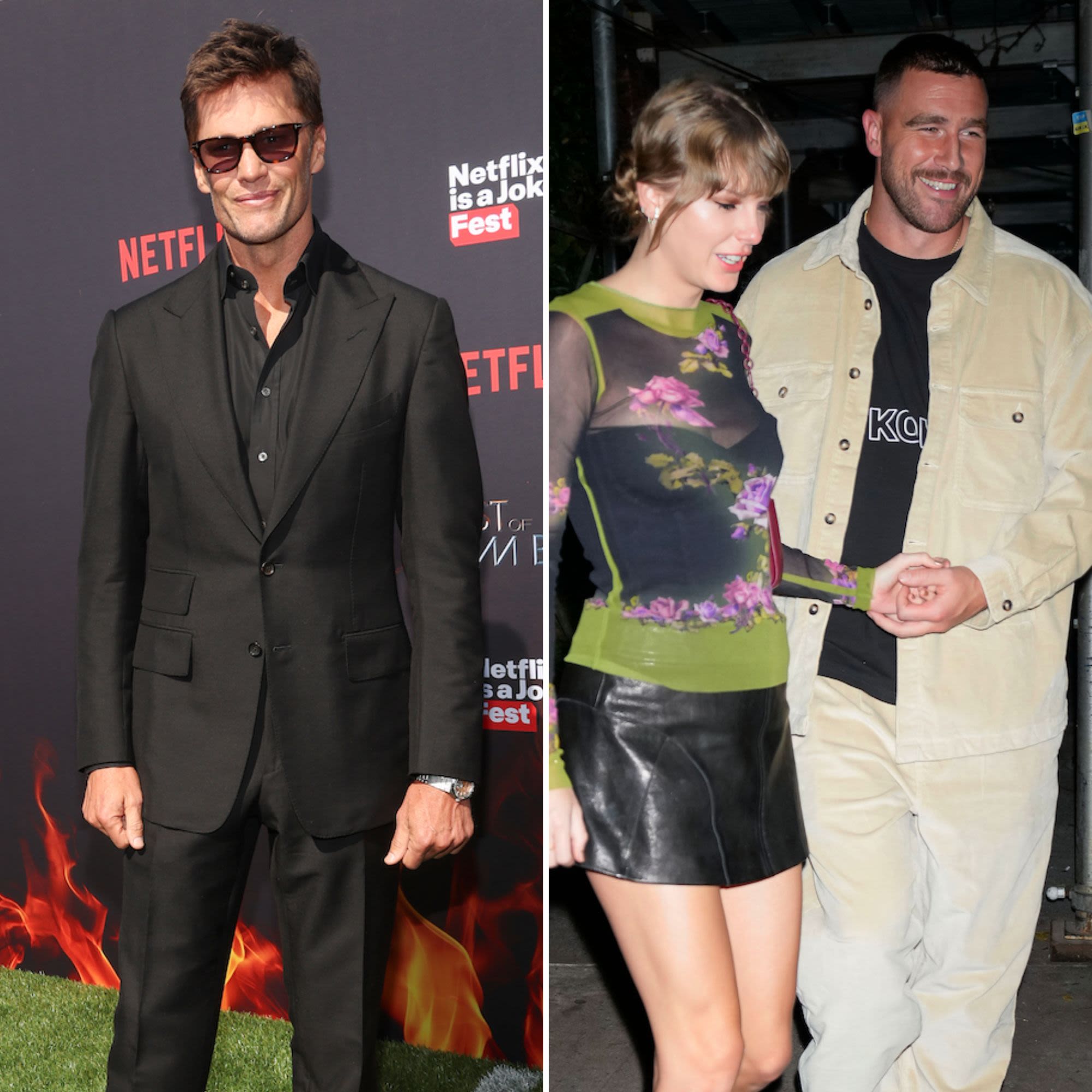 Taylor Swift and Travis Kelce’s Romance Mocked by Tom Brady During Netflix Roast: ‘Shake It Off’