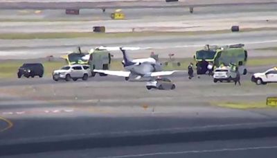 Small plane goes off runway at Newark Airport, flights delayed, FAA says