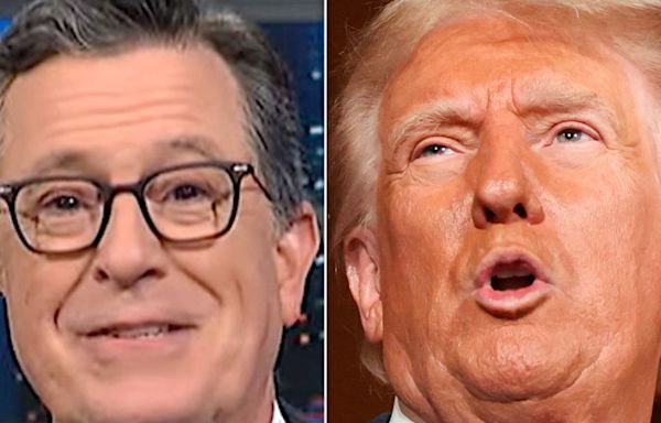 Stephen Colbert Taunts 'Demented' Trump With Scathing Definition For His Made-Up Word