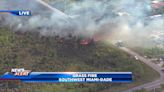 Several roads blocked as crews work to contain grass fire in SW Miami-Dade - WSVN 7News | Miami News, Weather, Sports | Fort Lauderdale