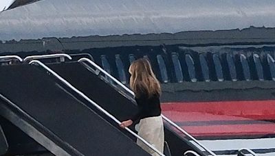 Melania, Ivanka and Jared board Trump Force One for Milwaukee