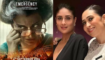 Ent Top Stories: Kangana Ranaut’s ’Emergency’ gets new release date; Kareena Kapoor wishes Karisma Kapoor on her 50th b’day