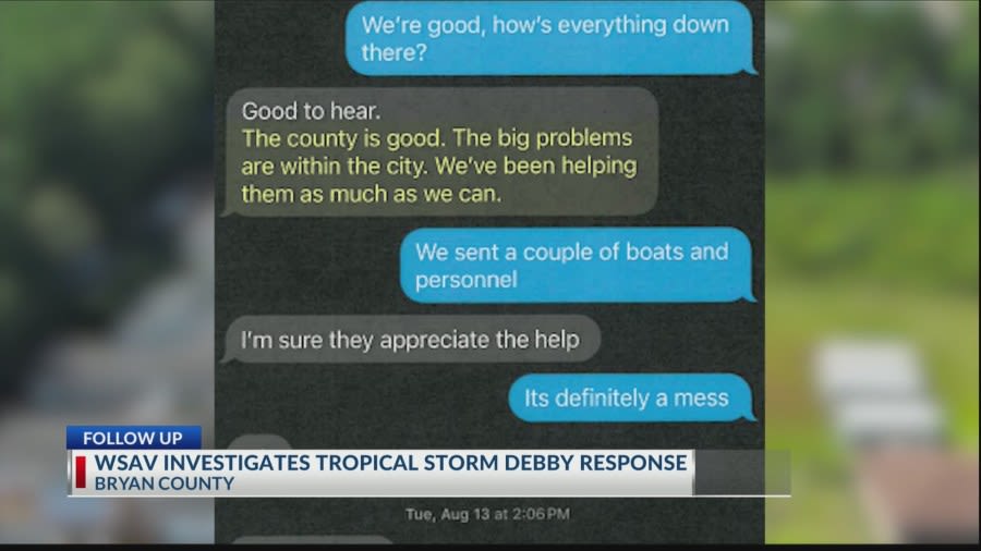 WSAV Investigates: Pembroke reports $104,000 in Tropical Storm Debby damage