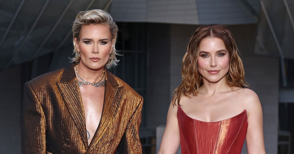 Sophia Bush and Girlfriend Ashlyn Harris Match in Metallics at Prelude to the Olympics 2024