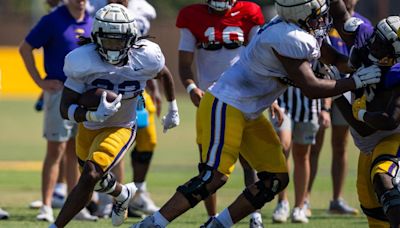 John Emery, a key player in LSU's thin backfield, had to leave practice early Saturday