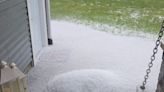 Hail piles up during Memorial Day storms in Eastern Iowa